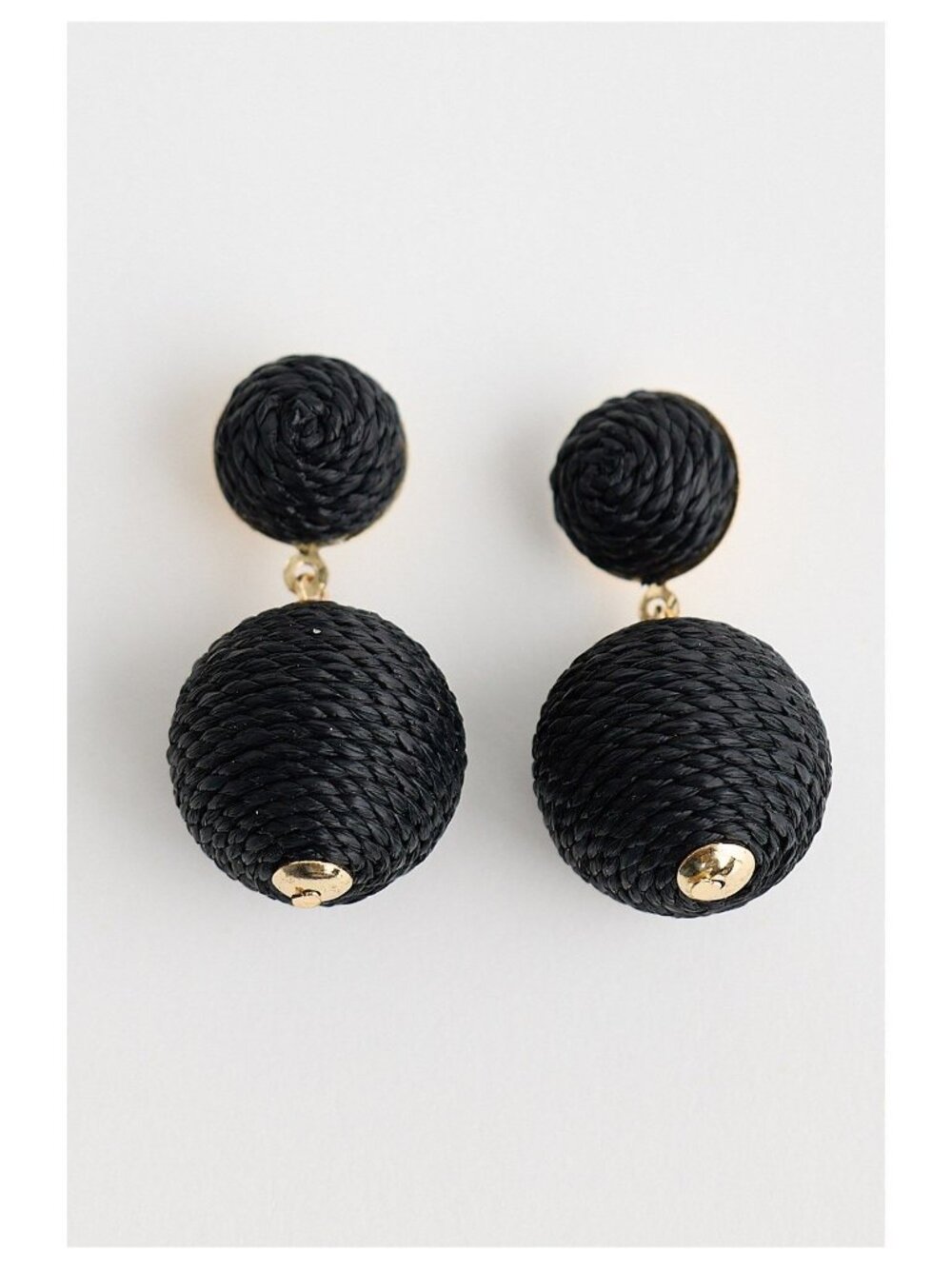 Tuckernuck Jewelry Rope Lantern Earrings in Black One Size New Womens